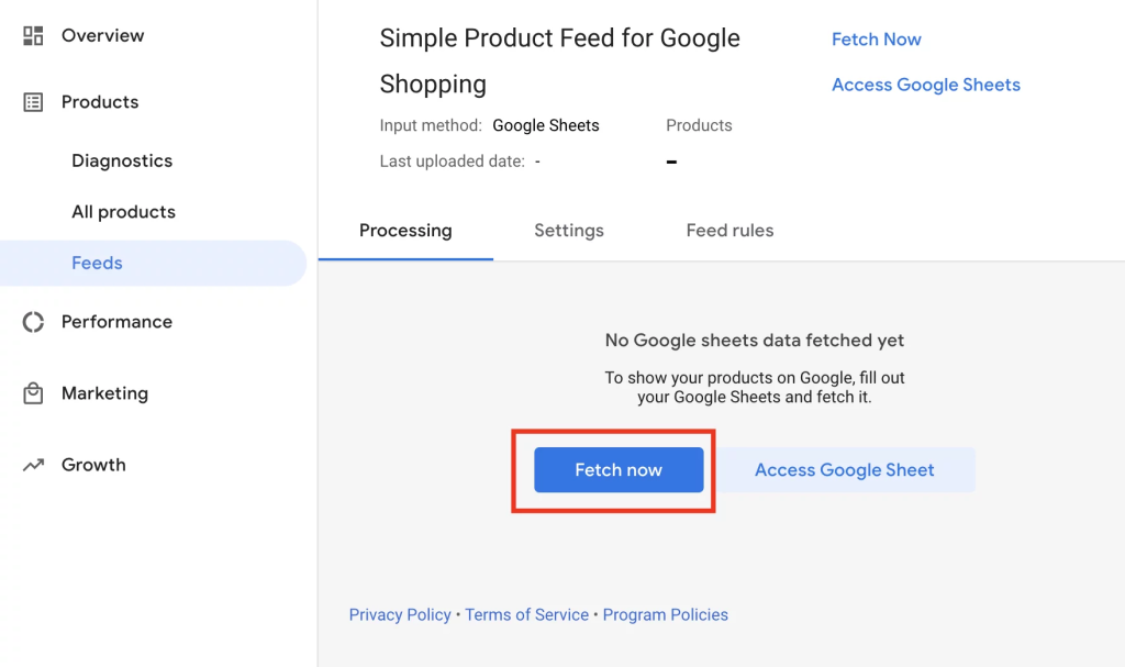 Step 5: Upload the Feed to Google Merchant Center