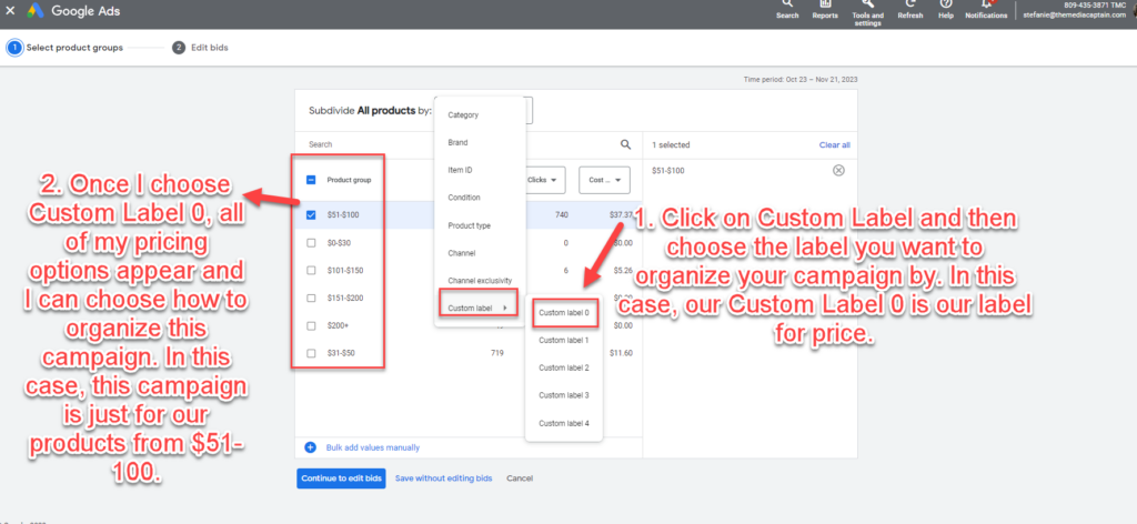 Use Custom Labels for Targeted Campaigns