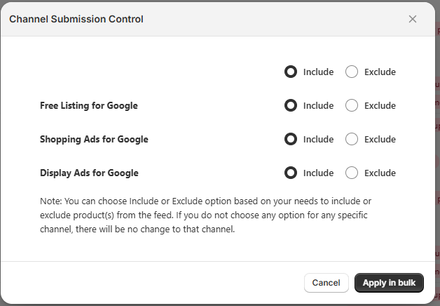 Channel Submission Control