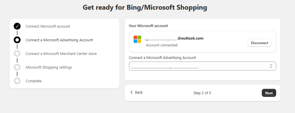 Connect a Microsoft Advertising Account
