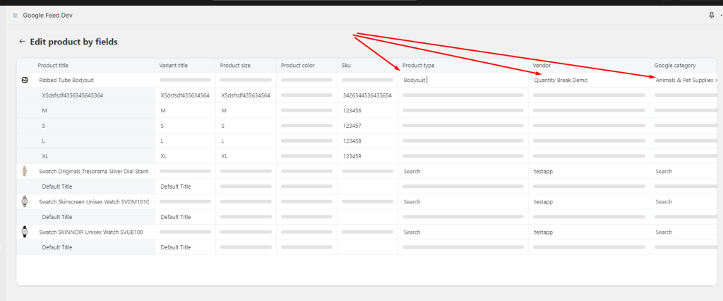 Customize data products, then click Save to apply the changes