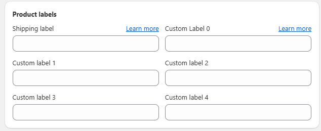 Edit Product labels