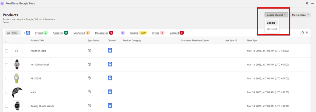 Manage Products