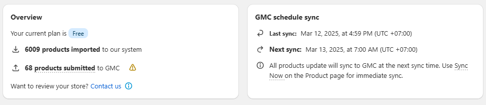 FeedNexa - Google Shopping Feed (Dashboard)