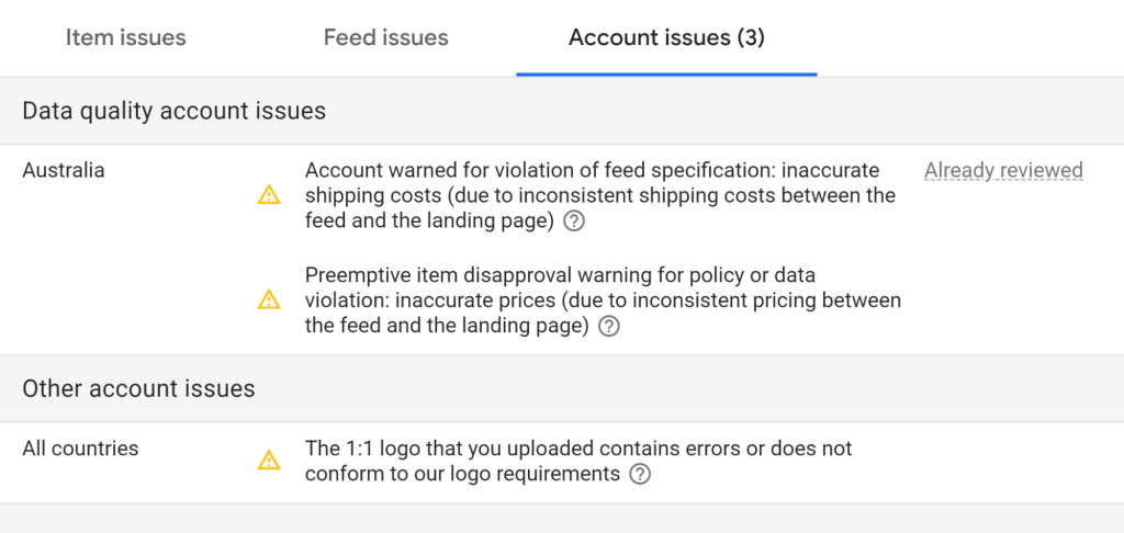 Website and Landing Page Violations