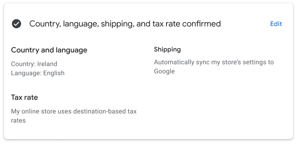 Missing or Incorrect Shipping and Tax Settings Google Shopping Not Working