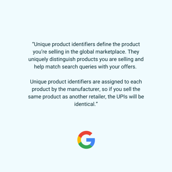 Why Google Requires Unique Product Identifiers